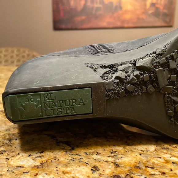 El Naturalista Wedge Boots With Spats and Awesome Lime Green Liners! - Picture 10 of 14
